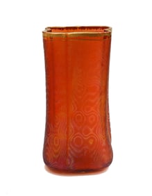 Manufacture de Sevres Exposition Iridescent Acid Cut Glass Etched Vase 1900