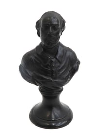 Wedgwood Black Basalt Miniature Bust of William Shakespeare 18th Century