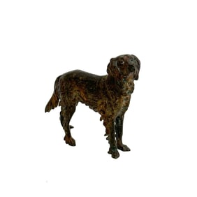 Austrian Cold Painted Bronze Dog Figurine circa 1900