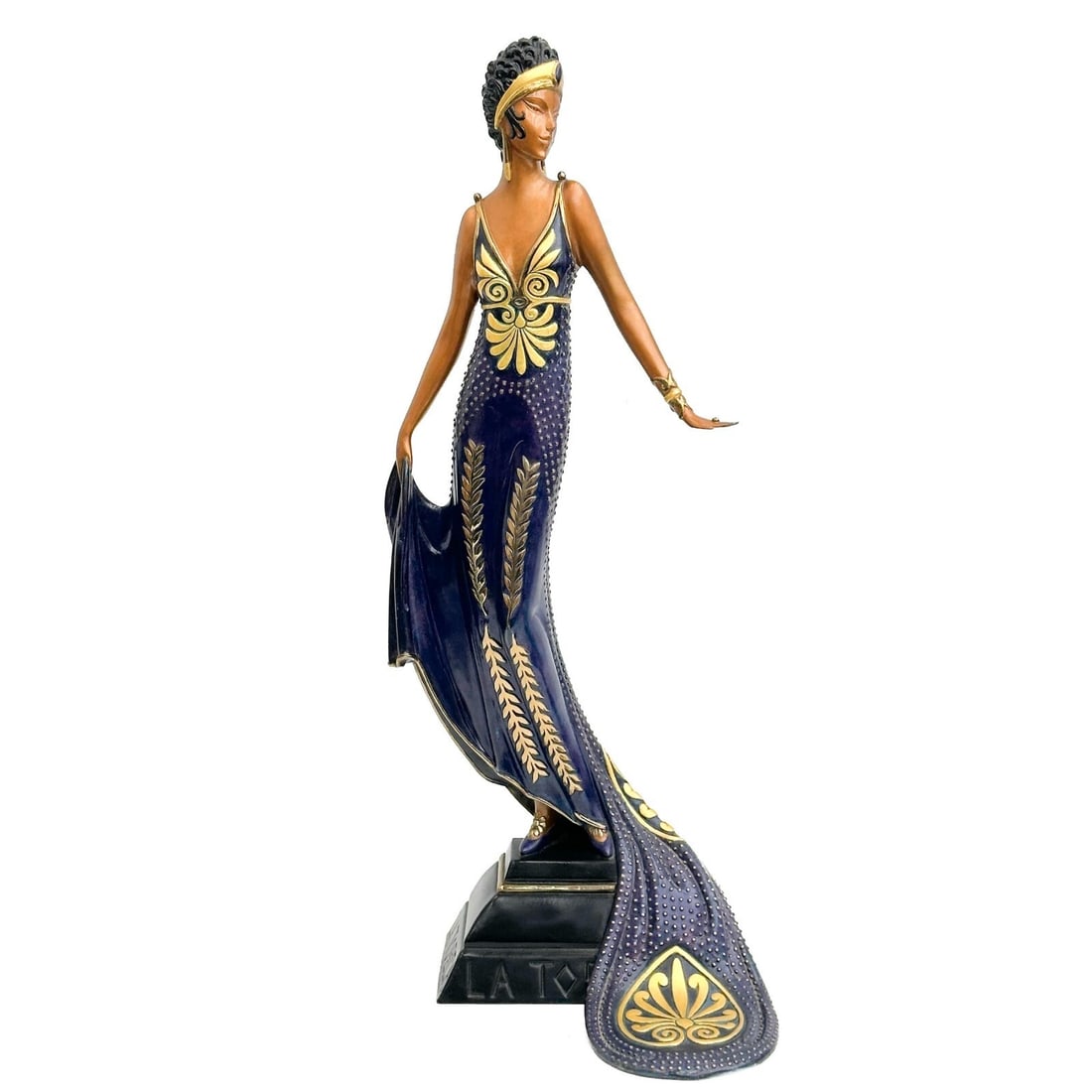 Erte Romain de Tirtoff Gilt Bronze Sculpture La Tosca Ltd Ed/500 Signed (1 of 5)
