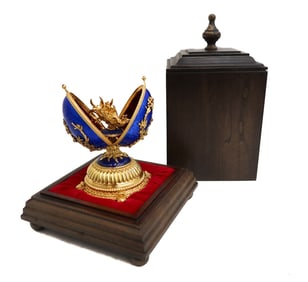 Franklin Mint House of Igor Carl Faberge Firebird Egg Limited Edition with Box