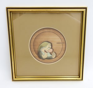 Walt Disney Production Animation Cel Snow White and the Seven Dwarfs Sneezy