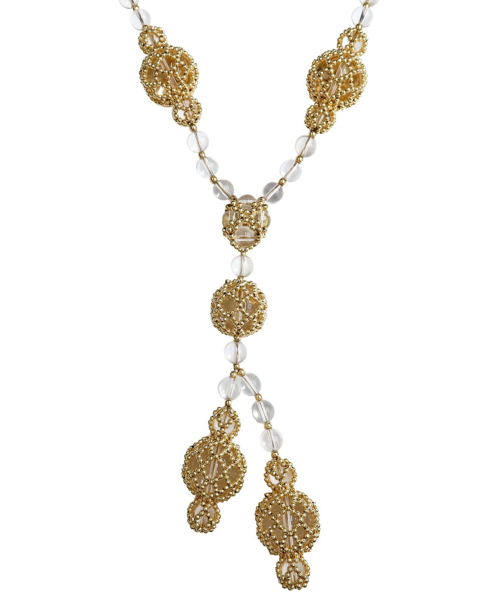Chris Davies 18k Yellow Gold and Rock Crystal Necklace (1 of 6)