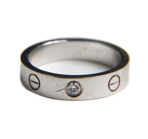 Cartier 18k White Gold Love Ring Size 5  50 mm