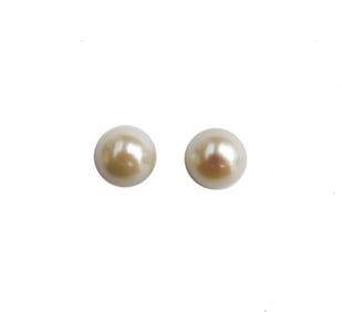 14k Cultured Pearl Stud Earrings