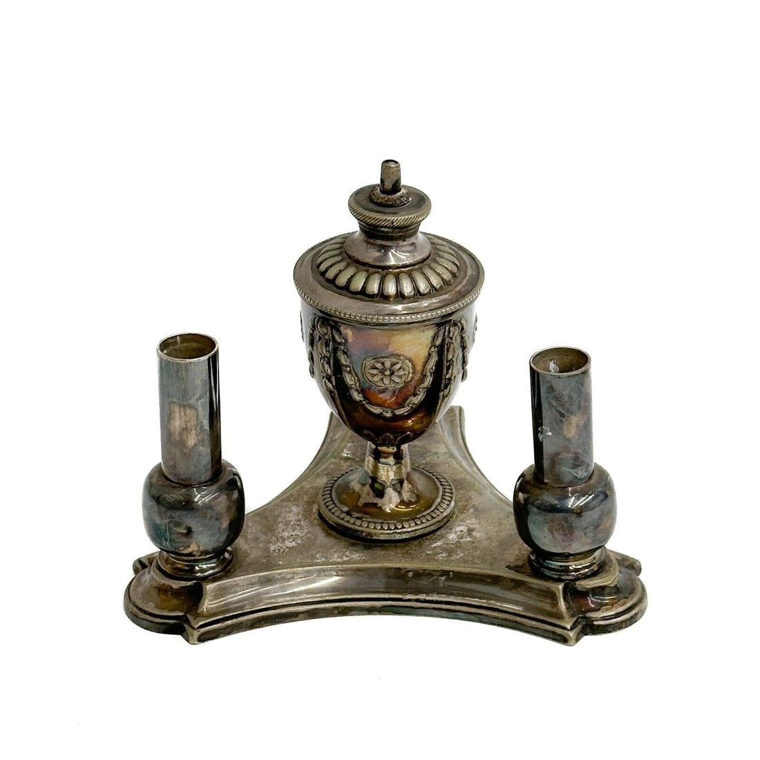 Elkington & Co Silver Plate Cigar Table Lighter circa 1900 (1 of 6)