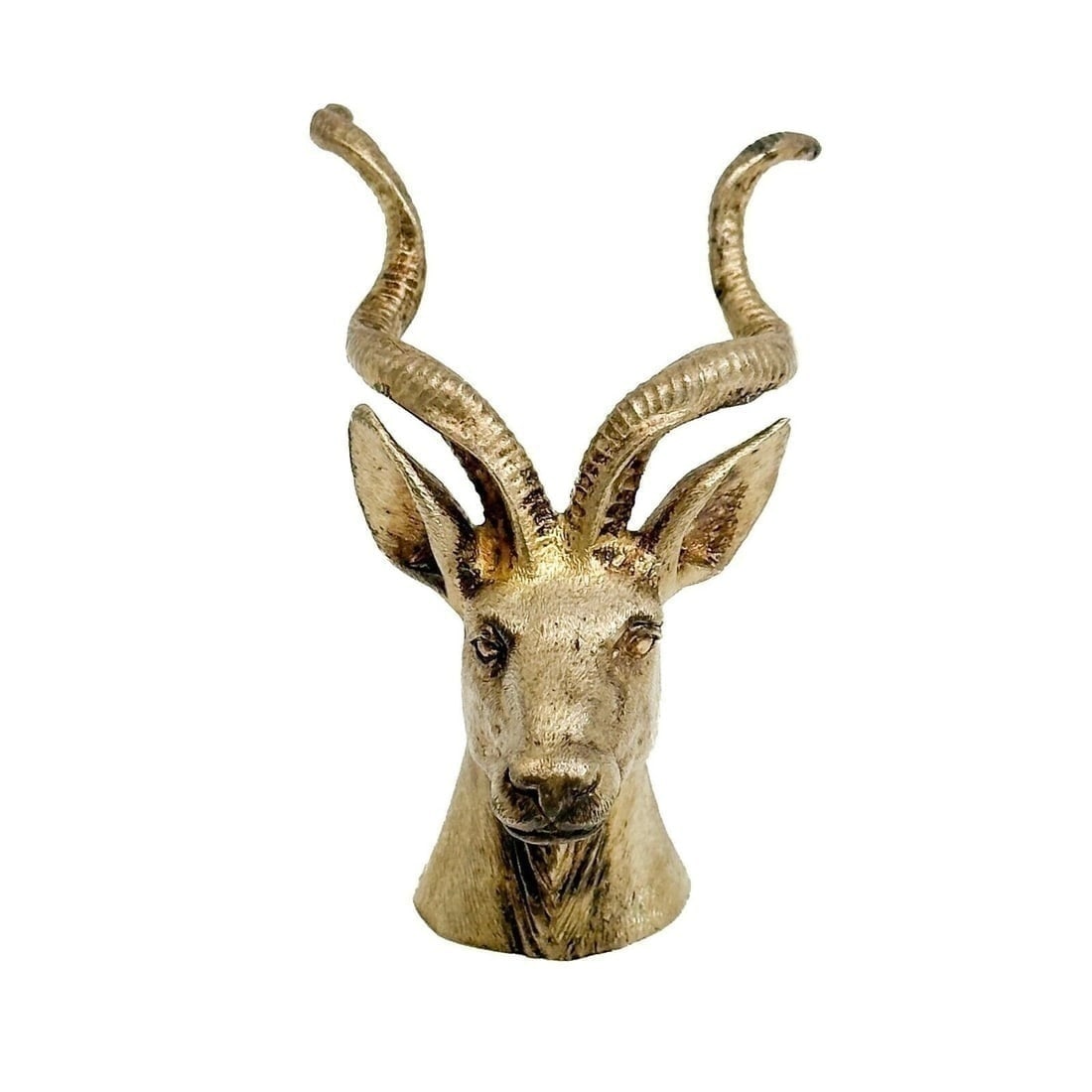 Asprey English Gilt Sterling Silver Kudu Antelope Form Stirrup Cup 1985 (1 of 5)