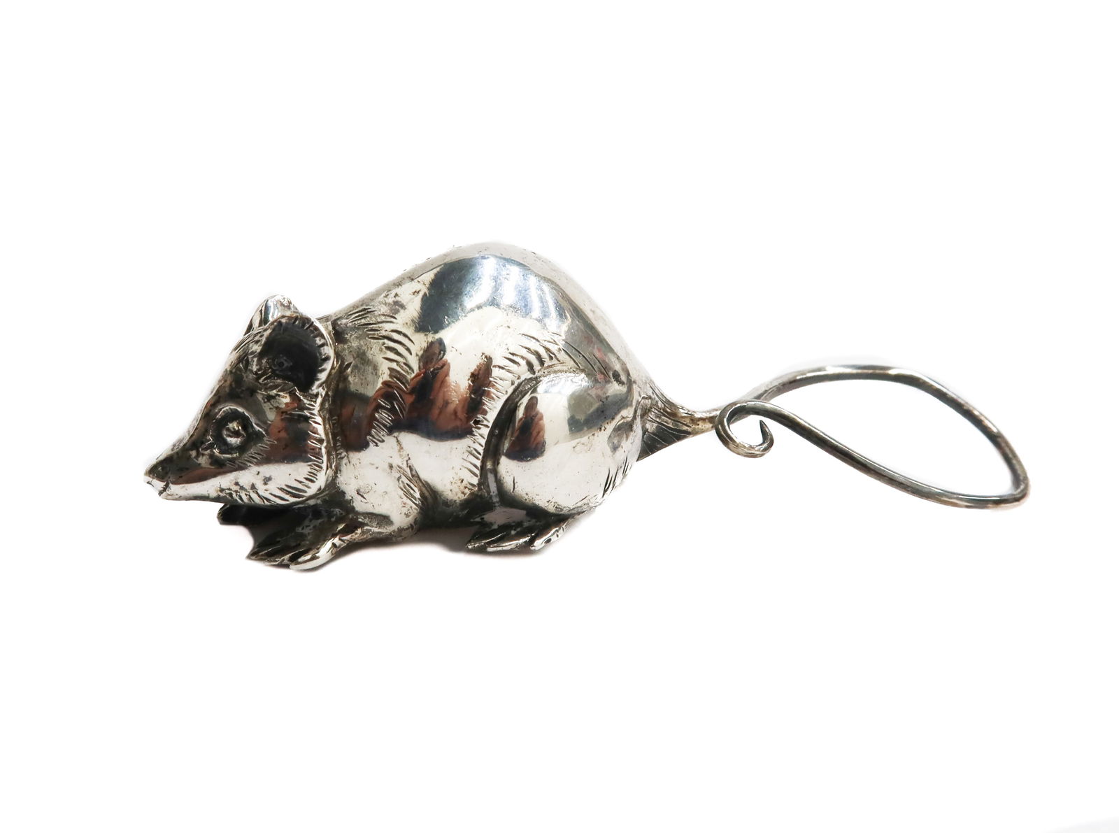 Gianmaria Buccellati 925 Sterling Silver Rat Miniature Figurine: Gianmaria Buccellati 925 Sterling Silver Rat Miniature Figurine, Buccellati Italian sterling silver marks to underside. Weight Approx., 28.46 grams Measures Approx., 3 inches x 1 inch x 0.825 inches t