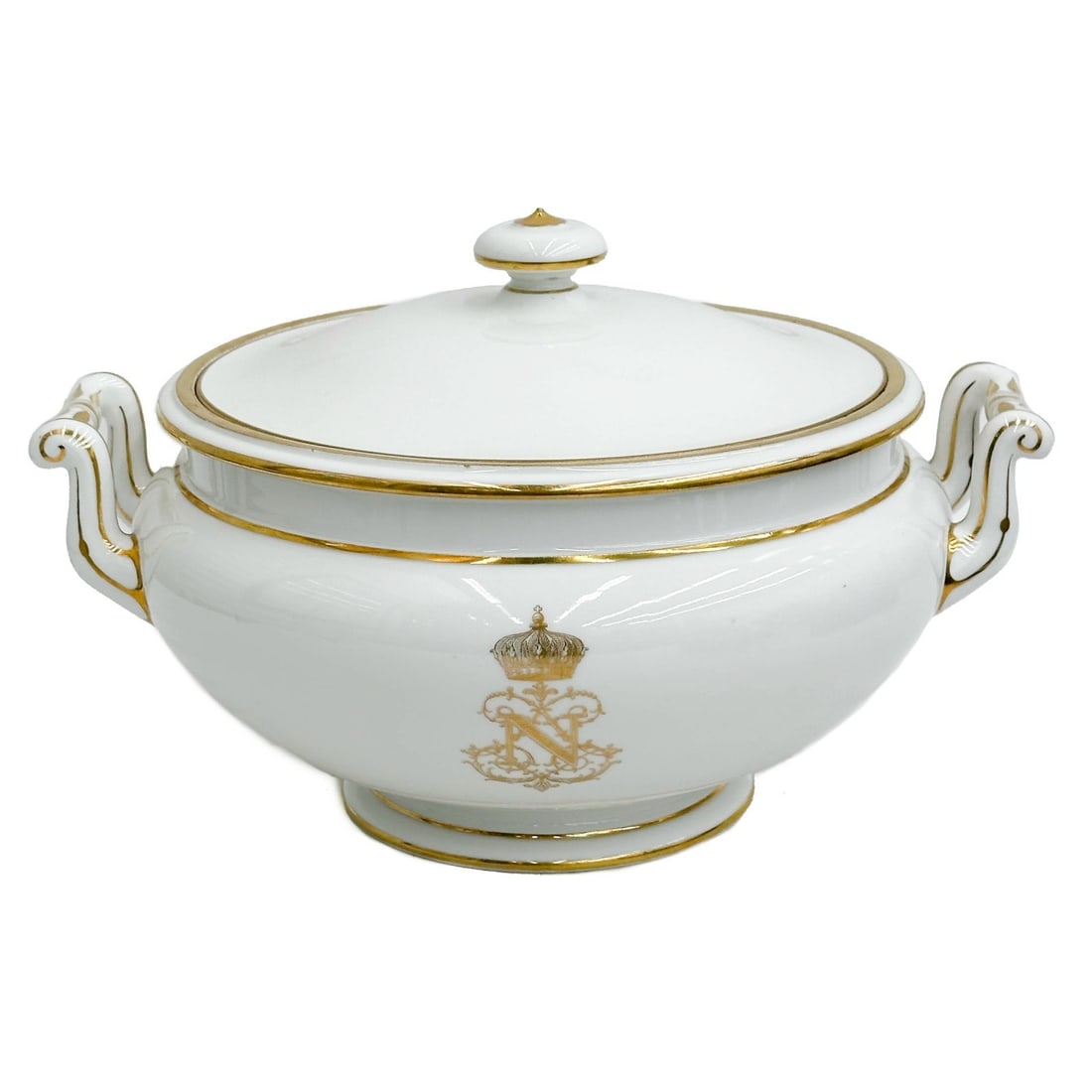 Manufacture de Sevres France Napoleon Lidded Twin Handled Round Tureen (1 of 10)