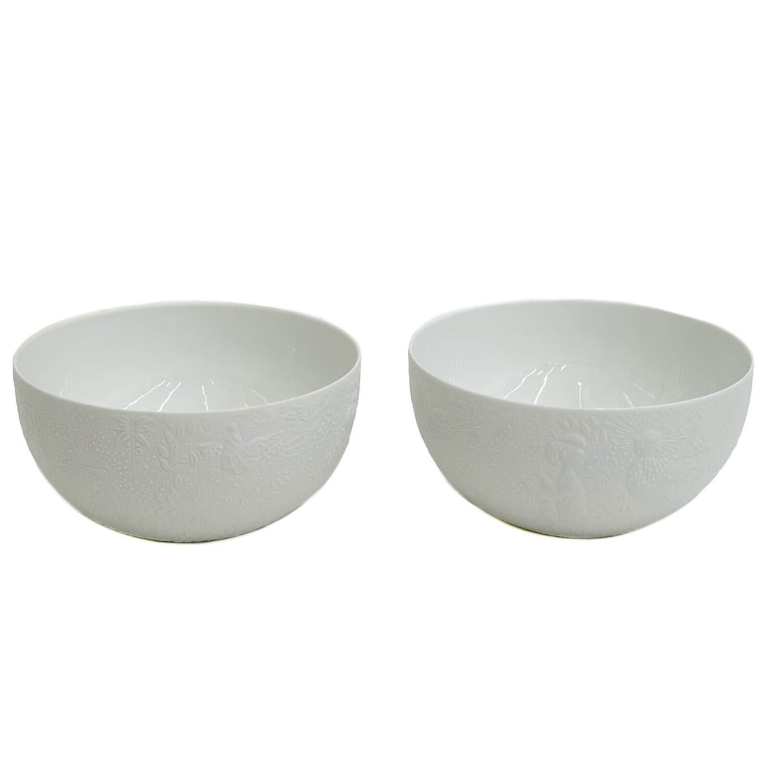 Pair Rosenthal Germany Porcelain 7 inch Vegetable Bowls in Magic Flute White (1 of 5)