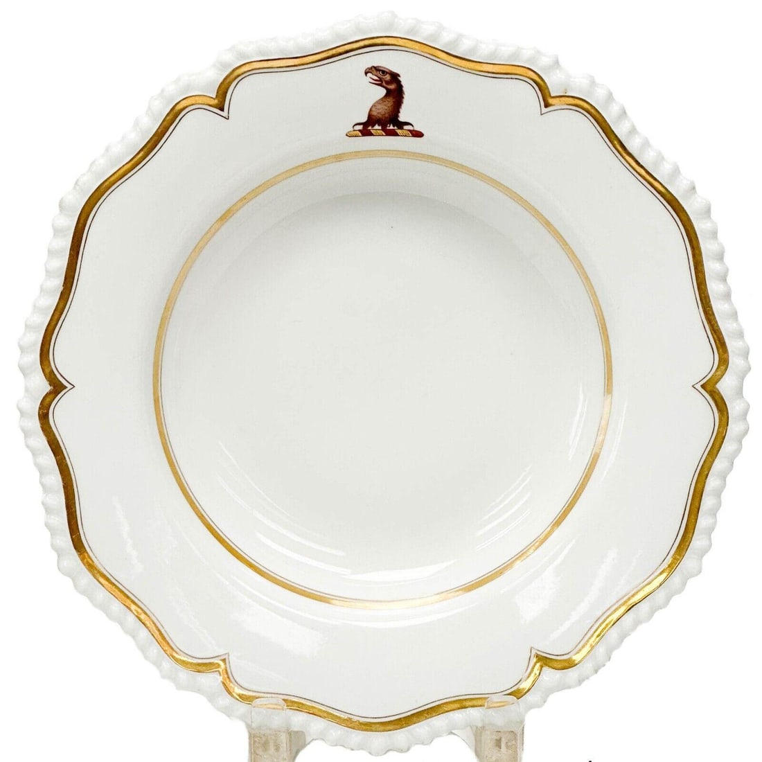 Flight Barr & Barr Worcester Hand Painted Armorial Porcelain Soup Bowl c. 1825 (1 of 8)