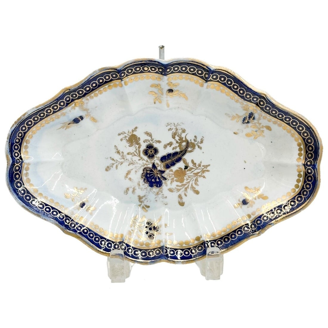 Caughley / Salopian English Porcelain Oval Dish Florals circa 1780 (1 of 4)
