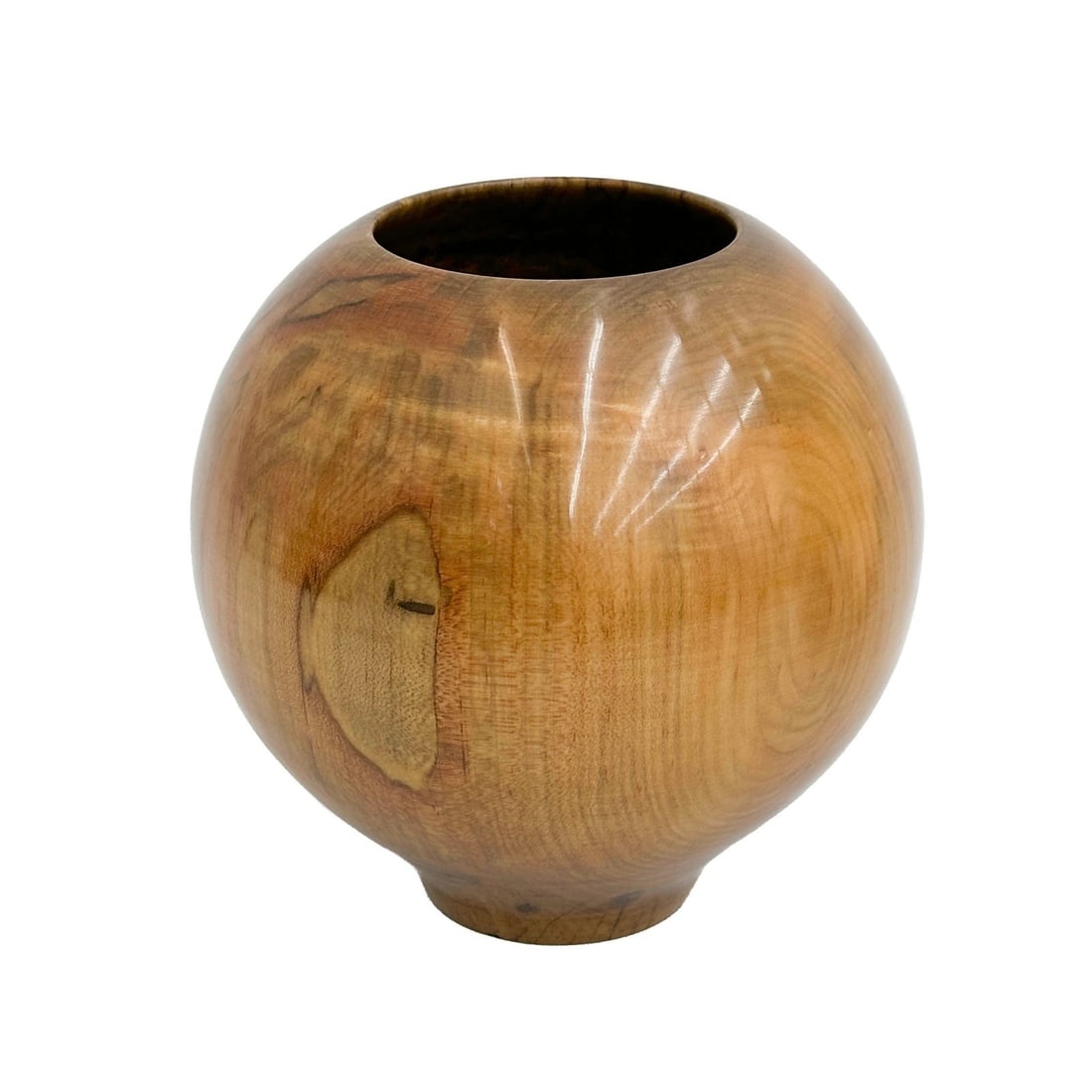 Philip Moulthrop American Red Leopard Maple Turned Wood Vessel Signed (1 of 9)