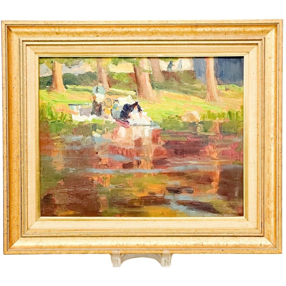 George Kennedy Brandriff (American 1890-1936) Oil on Board Laundry Douarnenez (1 of 5)