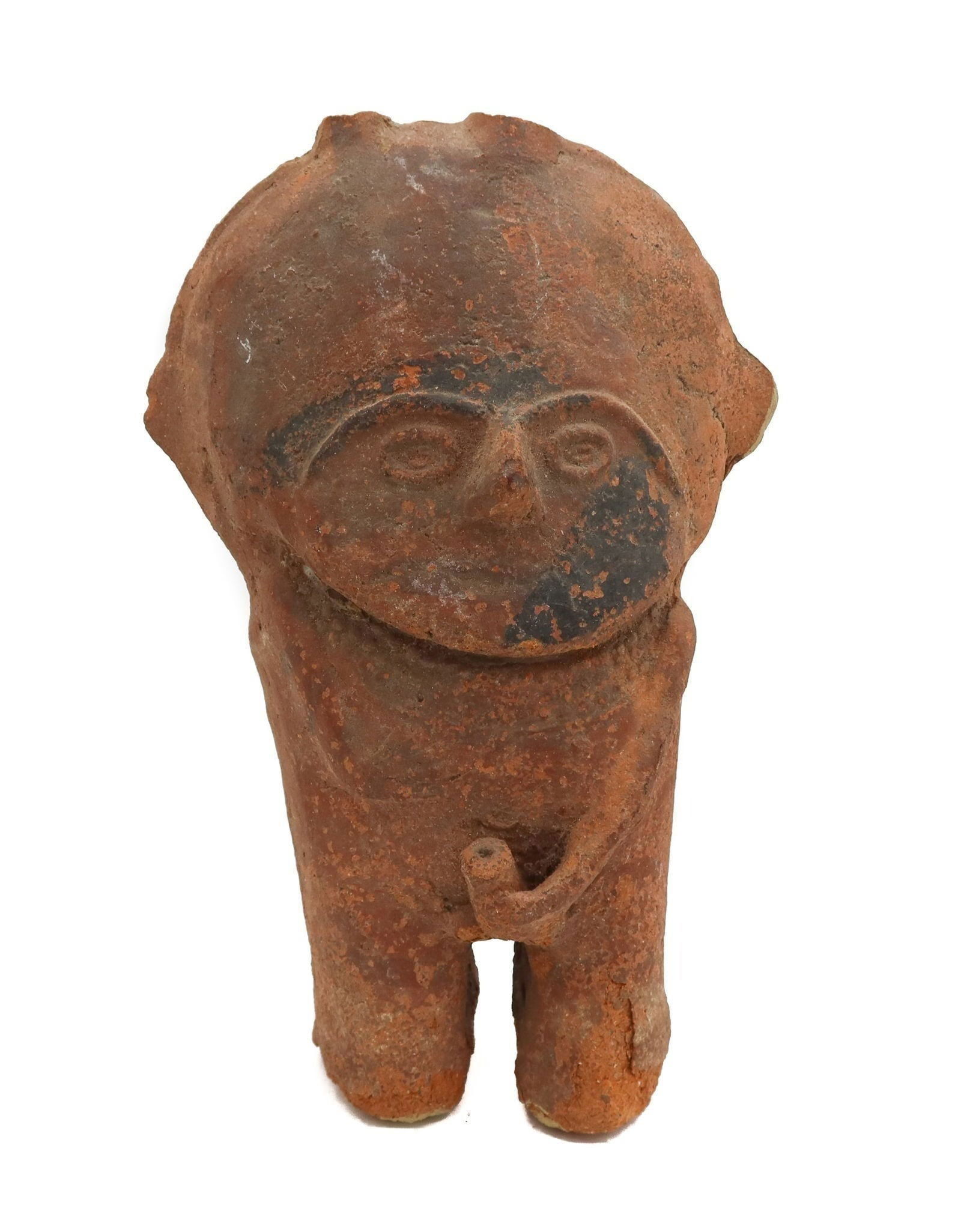 Pre Columbian Chancay Fertility Figure: Pre Columbian Chancay Fertility Figure , Peru , Circa AD 900-1100. Weight Approx., 1 lbs Measures Approx., 1 lbs Measures Approx., 8.5 inches x 5.5 inches x 2.5 inches tall Domestic Shipping: $50