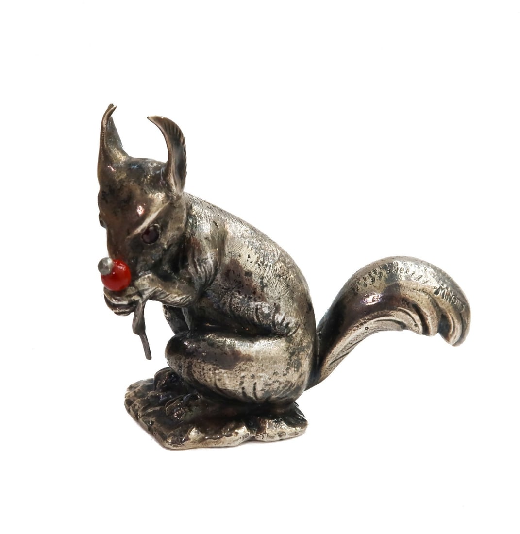 Buccellati Italy 800 Silver Squirrel Figurine Marcel Minotto (1 of 10)