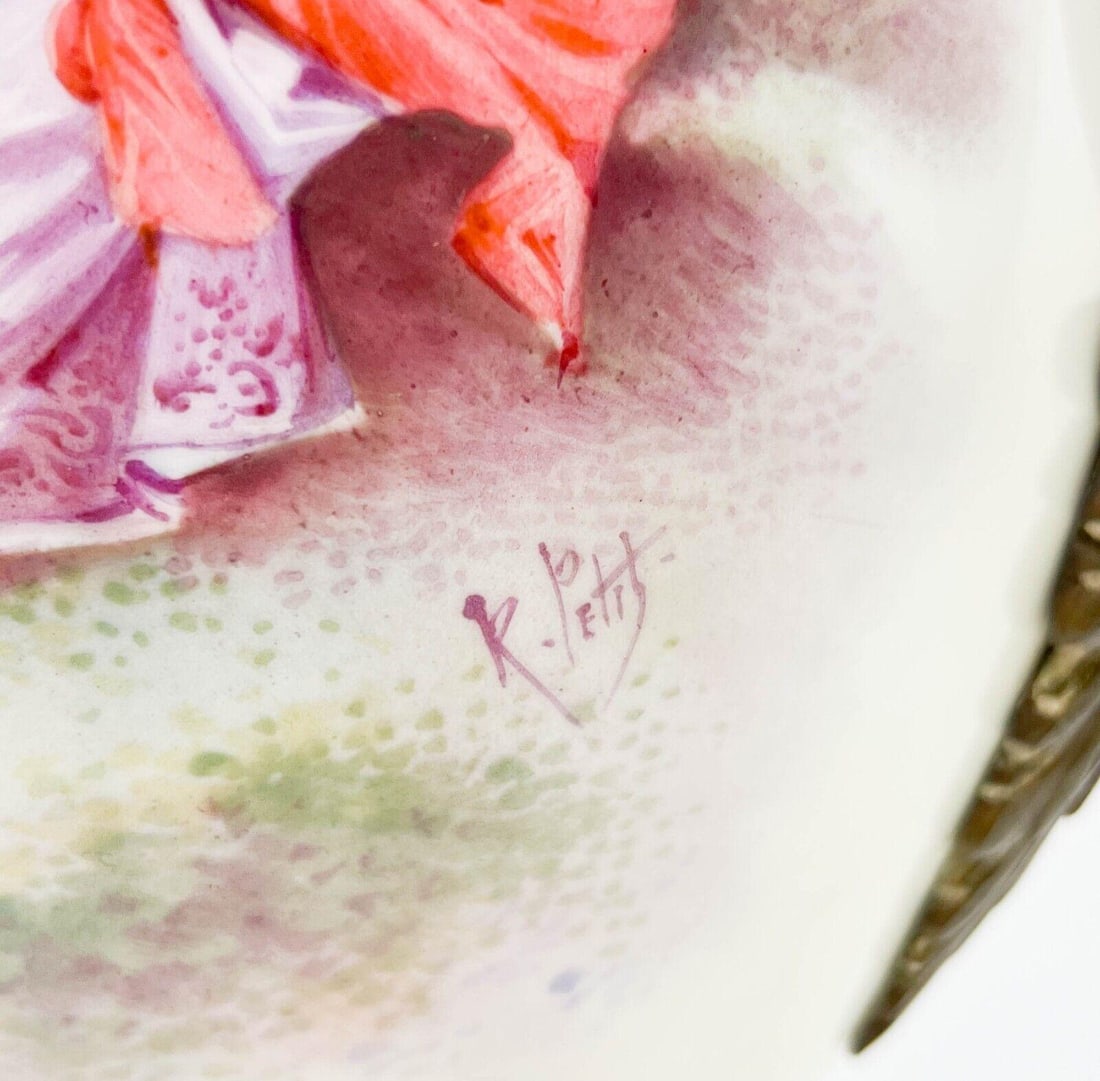 Sevres France Hand Painted Porcelain Bronze Mounted Large Covered Urn - 5