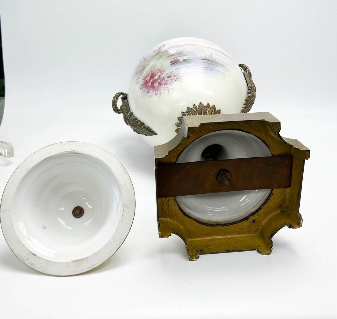 Sevres France Hand Painted Porcelain Bronze Mounted Large Covered Urn - 7