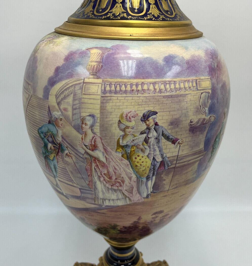 Sevres France Porcelain Large Decorative Urn - 2