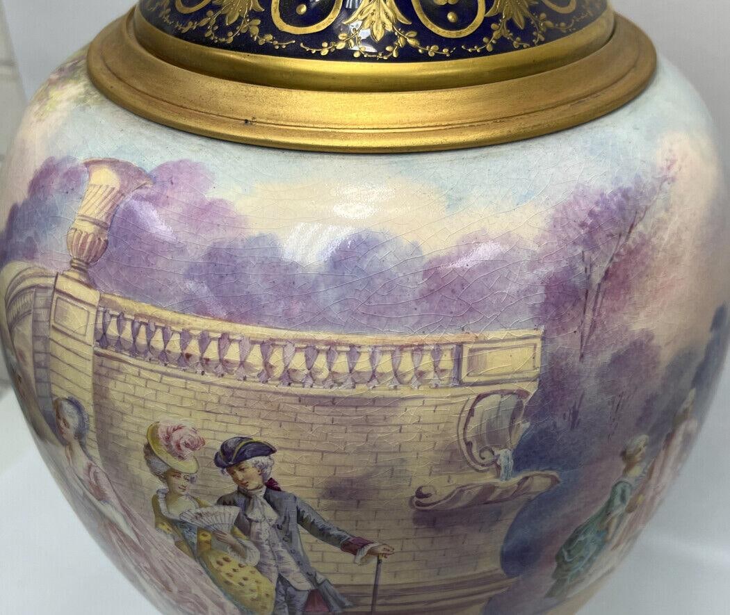 Sevres France Porcelain Large Decorative Urn - 4