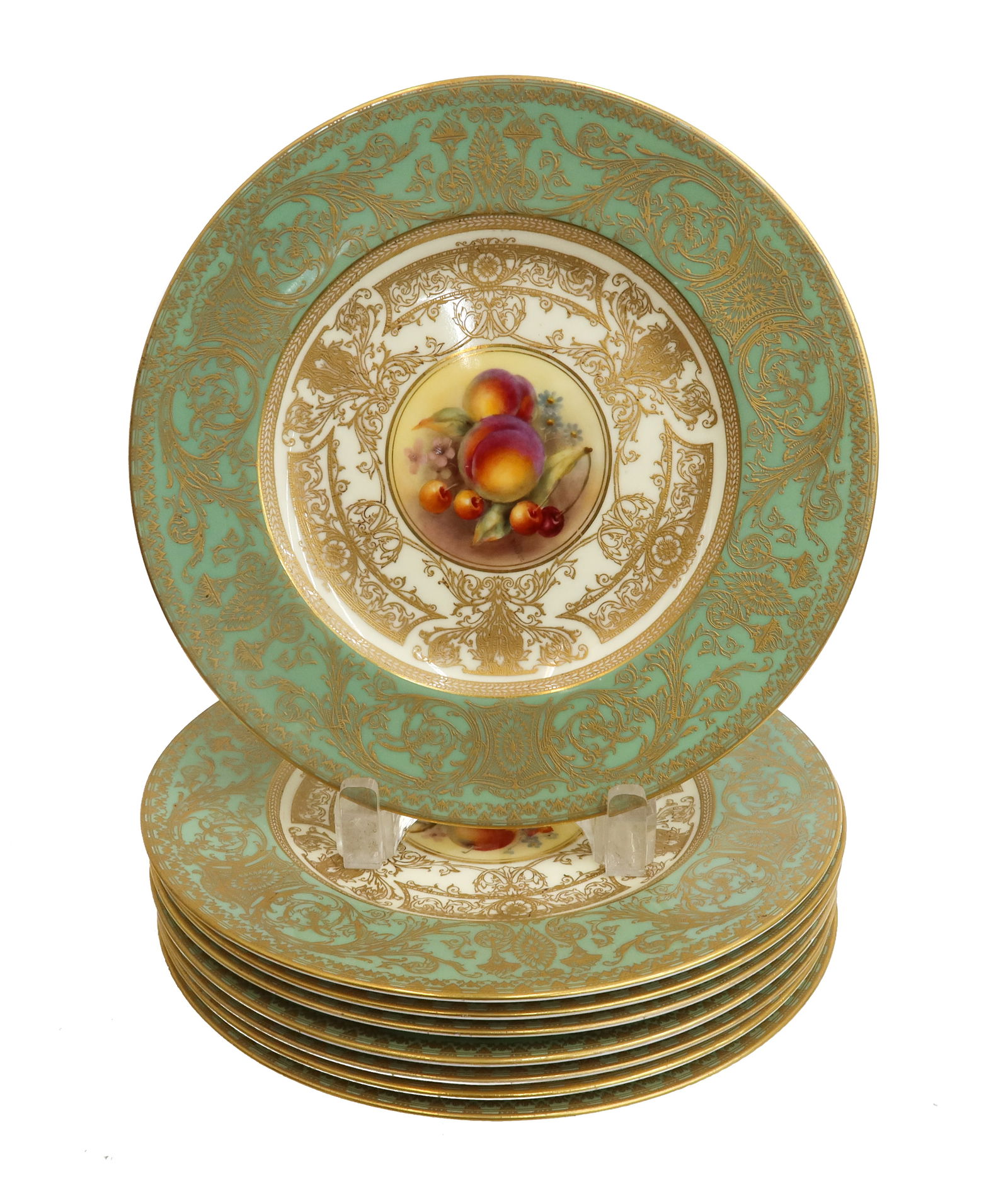 12 Royal Worcester England 9.4 inch Dinner Plates 1927 (1 of 11)