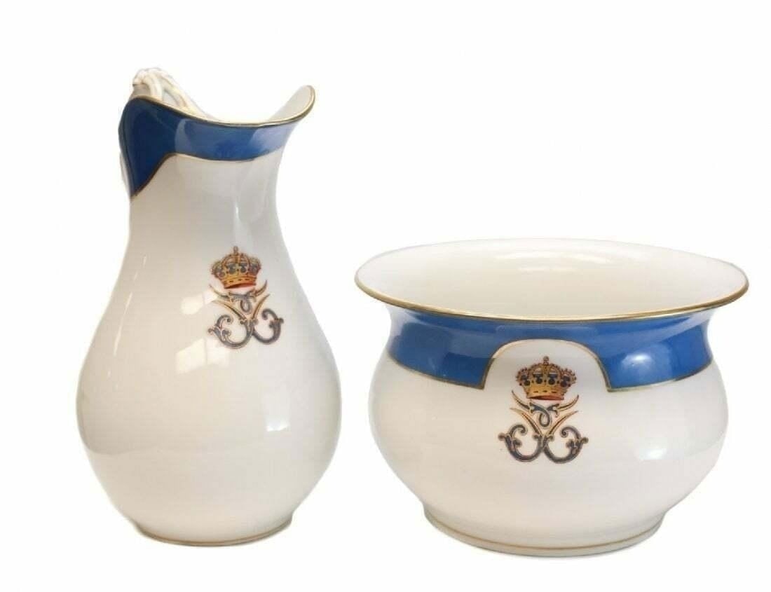 Charles Pillivuyt & Cie French Exposition Porcelain Pitcher & Bowl, circa 1900 (1 of 5)