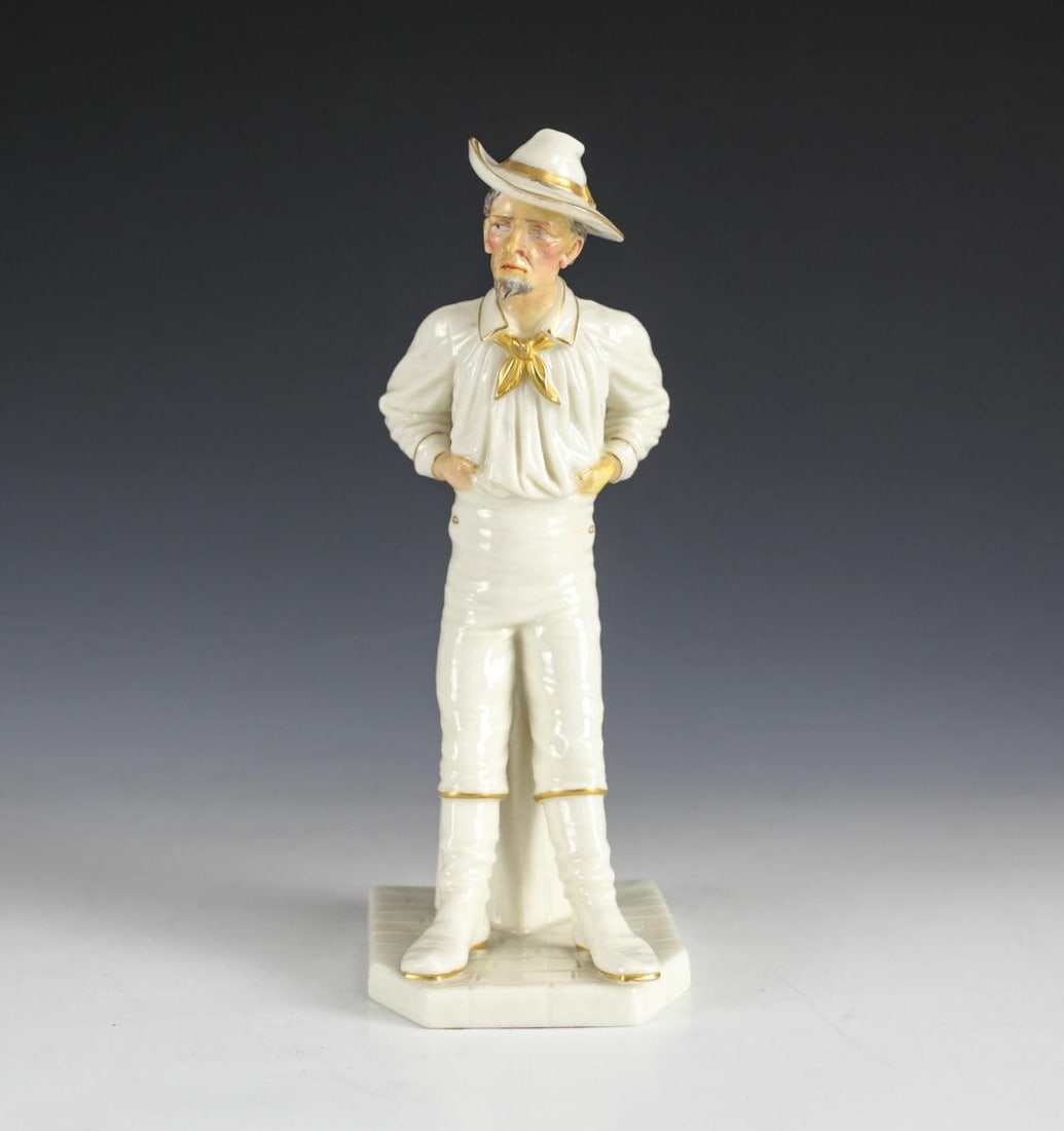 Royal Worcester Countries Around The World by Hadley, The Yankee #835, c1882 (1 of 3)