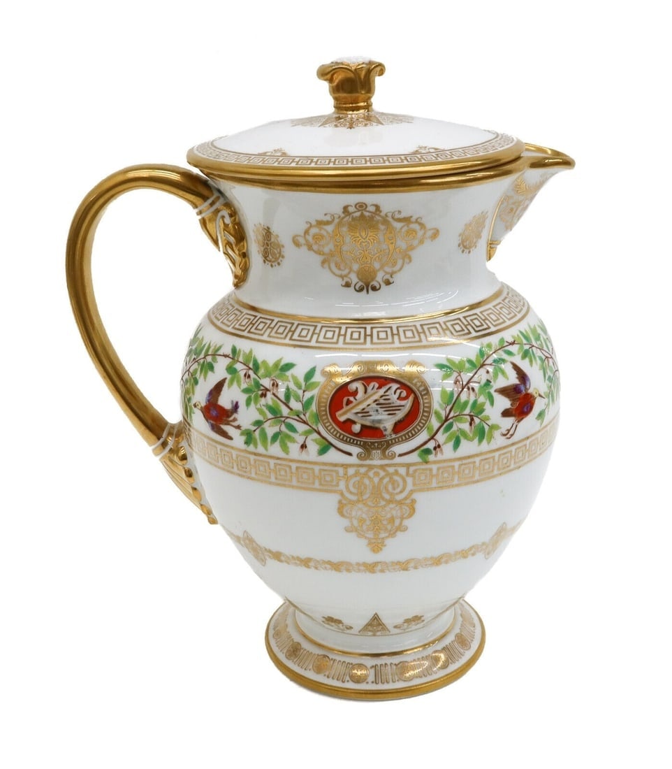 Manufacture de Sevres Louis Philippe Chateau de Fontainbleau Lidded Water Jug (1 of 10)