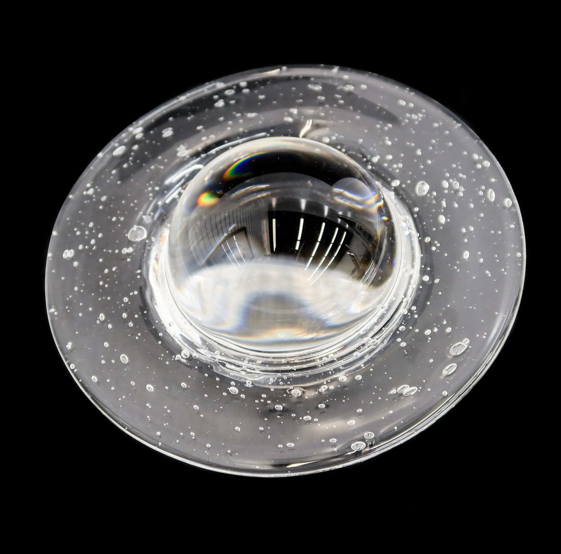 Steuben Crystal Art Glass Saturn Paperweight Figure by James Knoll (1 of 7)