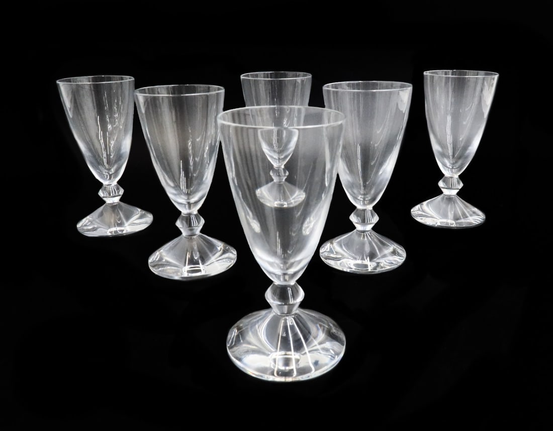 6 Baccarat France Crystal Glass Small Water Goblets in Vega (1 of 7)