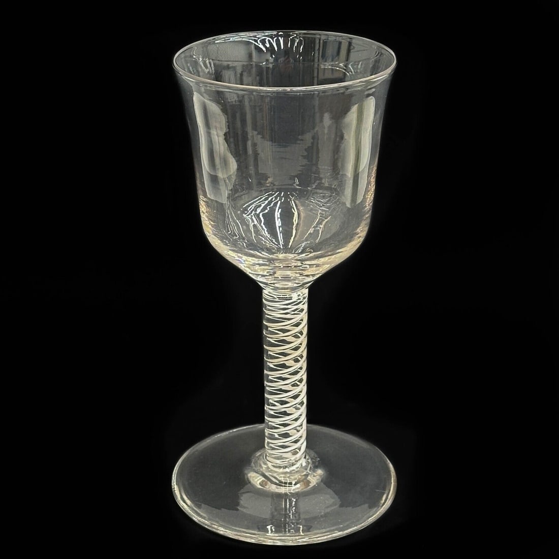 English Air Twist Stem Glass 7.7 inch tall Chalice 19th century (1 of 6)
