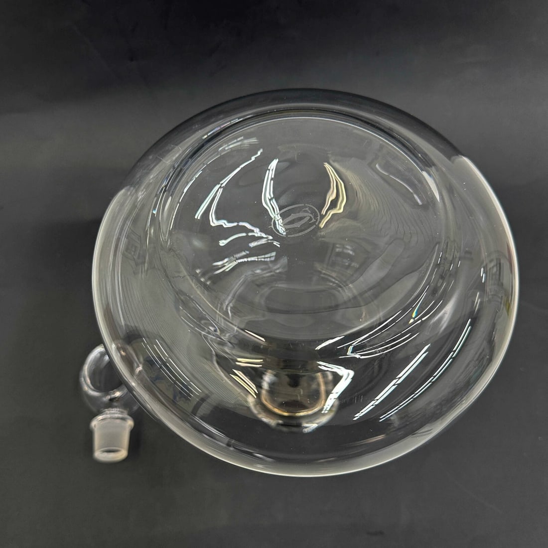 Cartier Sterling Silver Mounted Glass Decanter in Trinity with Box - 4