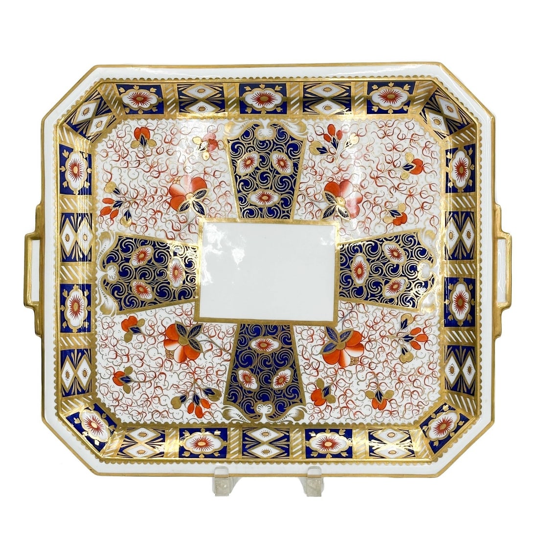 Wedgwood England Hand Painted Porcelain Imari Handled Tray circa 1890 (1 of 6)