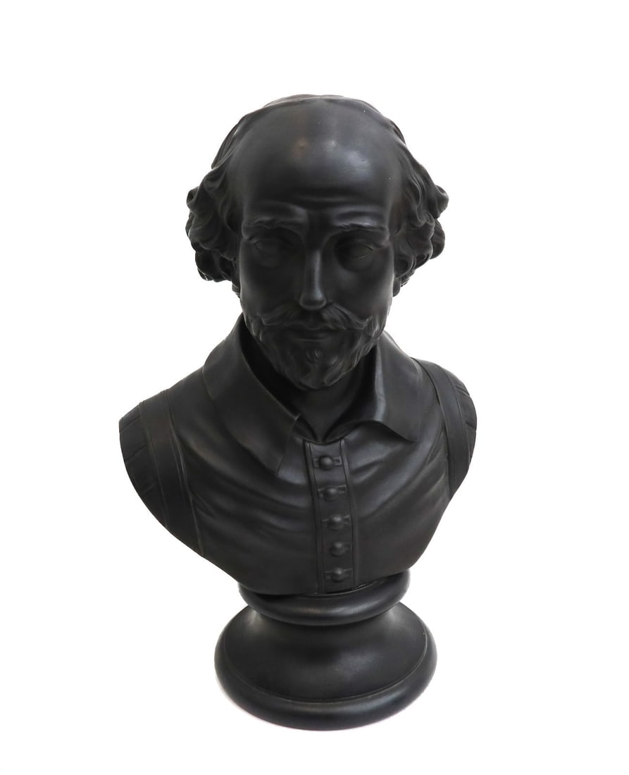 Wedgwood England Black Basalt Bust of William Shakespeare 1903 (1 of 10)