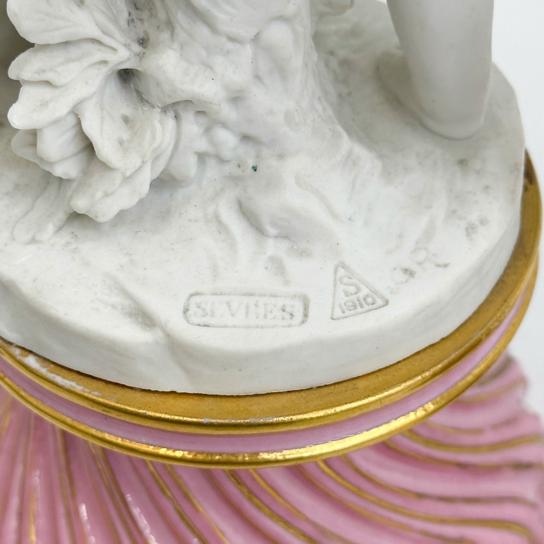Pair Manufacture de Sevres Bisque Porcelain and Gilt Bronze Putti Candelabras - 5