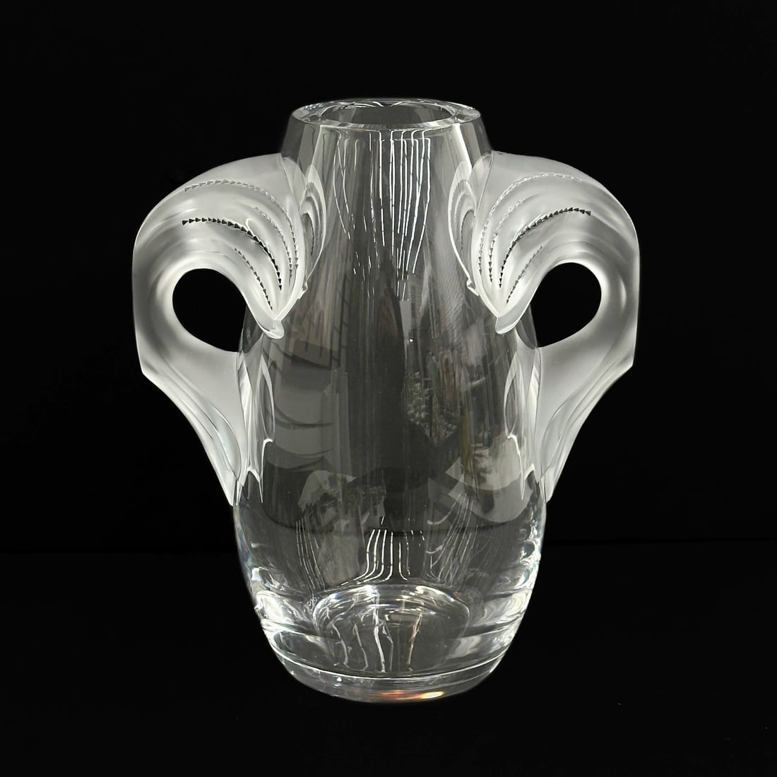 Lalique France Astelia Crystal Glass Enameled Twin Handled Vase Ltd Ed/99 (1 of 8)