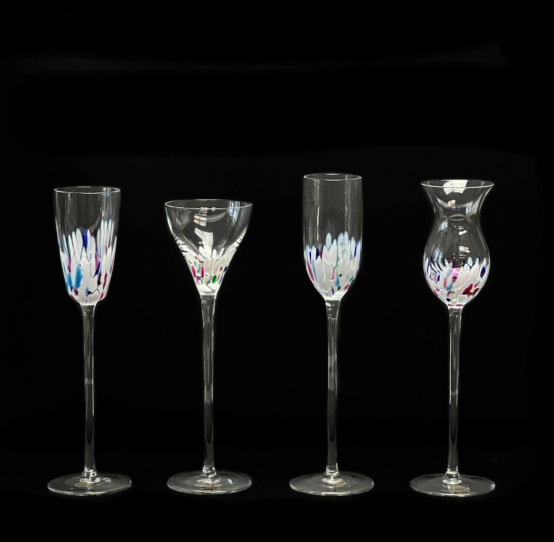 Assorted 4pc Hungary Designer Glass Retailed by Neiman Marcus (1 of 5)