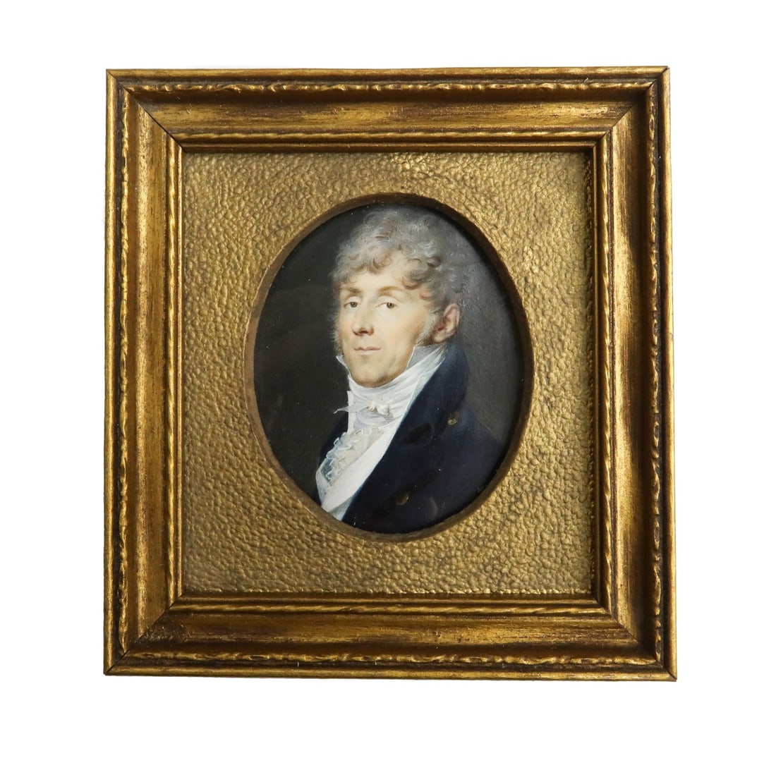 Jean Urbain Guerin (French 1760-1836) Gouache and Watercolor portrait of a Gentleman, circa 1800 (1 of 6)