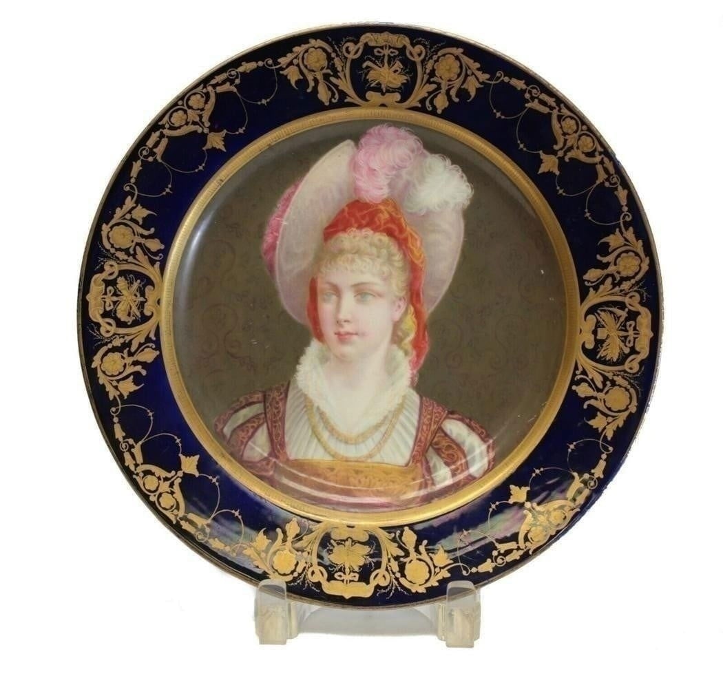 Sevres Hand Painted Porcelain Cabinet Plate, 19th Century. Beauty (1 of 4)