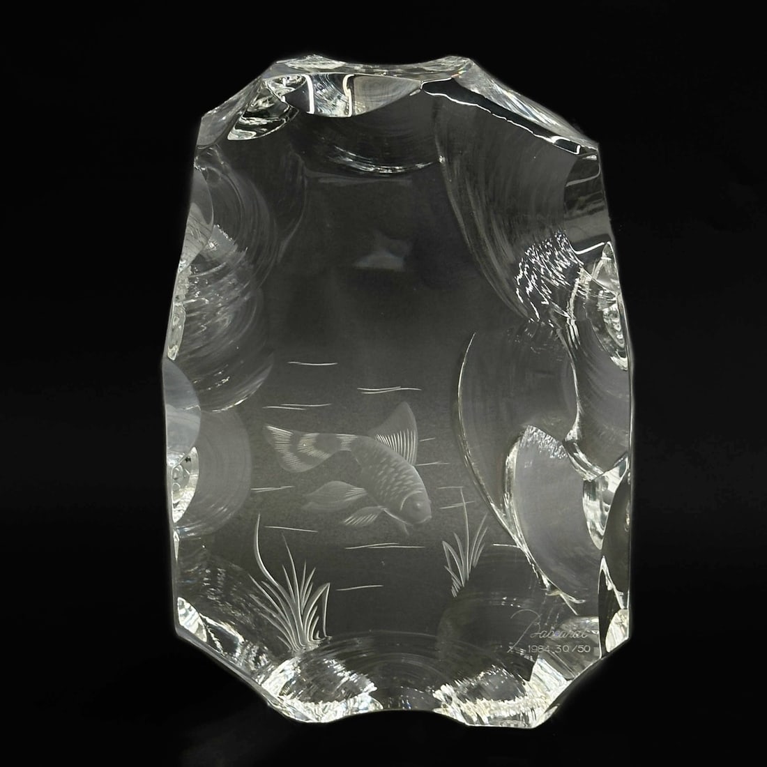 Baccarat France Engraved Art Glass Sculpture Fish Ltd Ed/50 1984 (1 of 11)