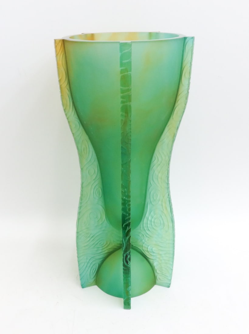 Daum France Pate De Verre Art Glass Vase Tam Tam by Pucci de Rossi Ltd Ed 175 - 2