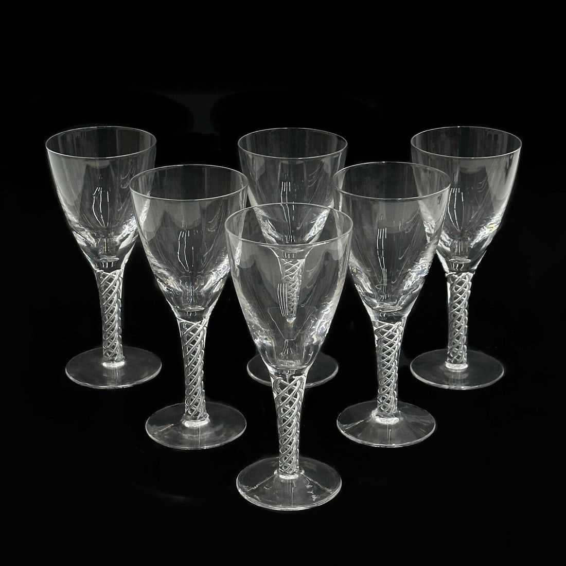 6 Stuart Airtwist Stem Wine Glasses (1 of 5)