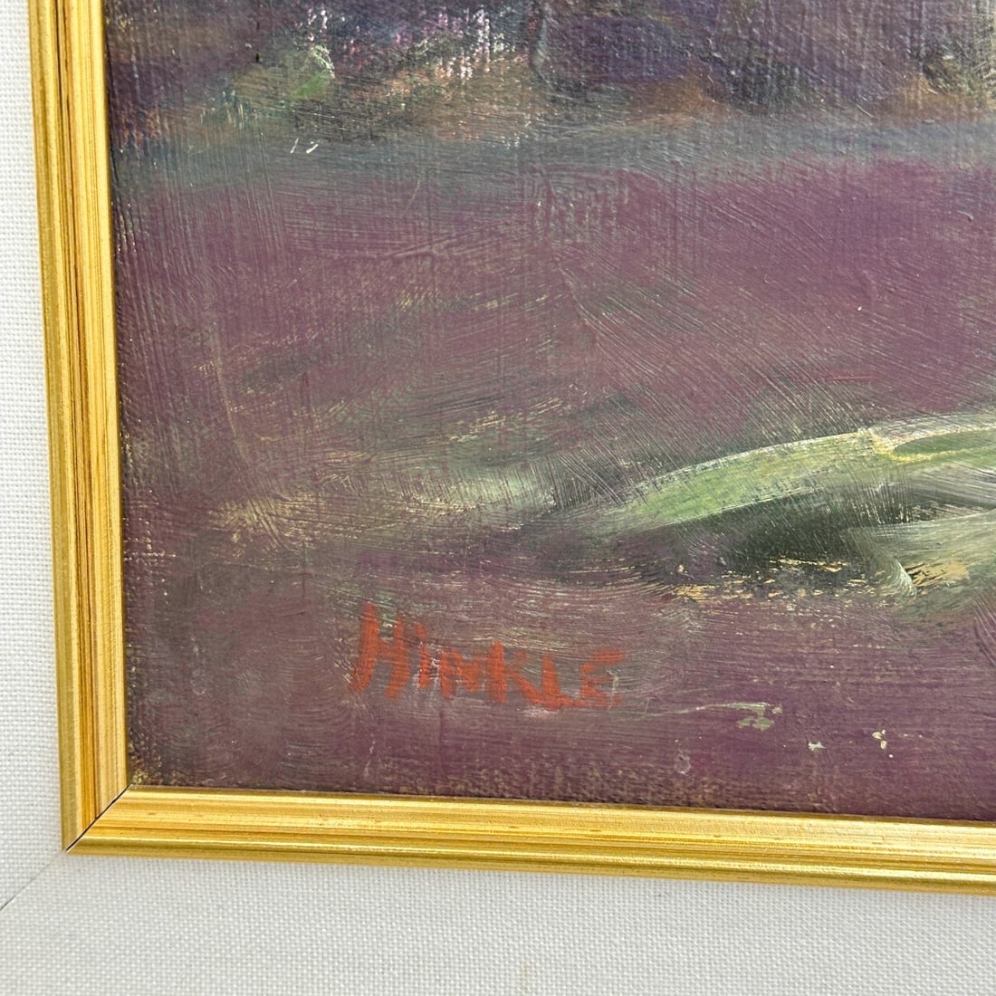 Clarence Hinkle American Oil on Canvas Painting Still Life Flowers Signed Framed - 4