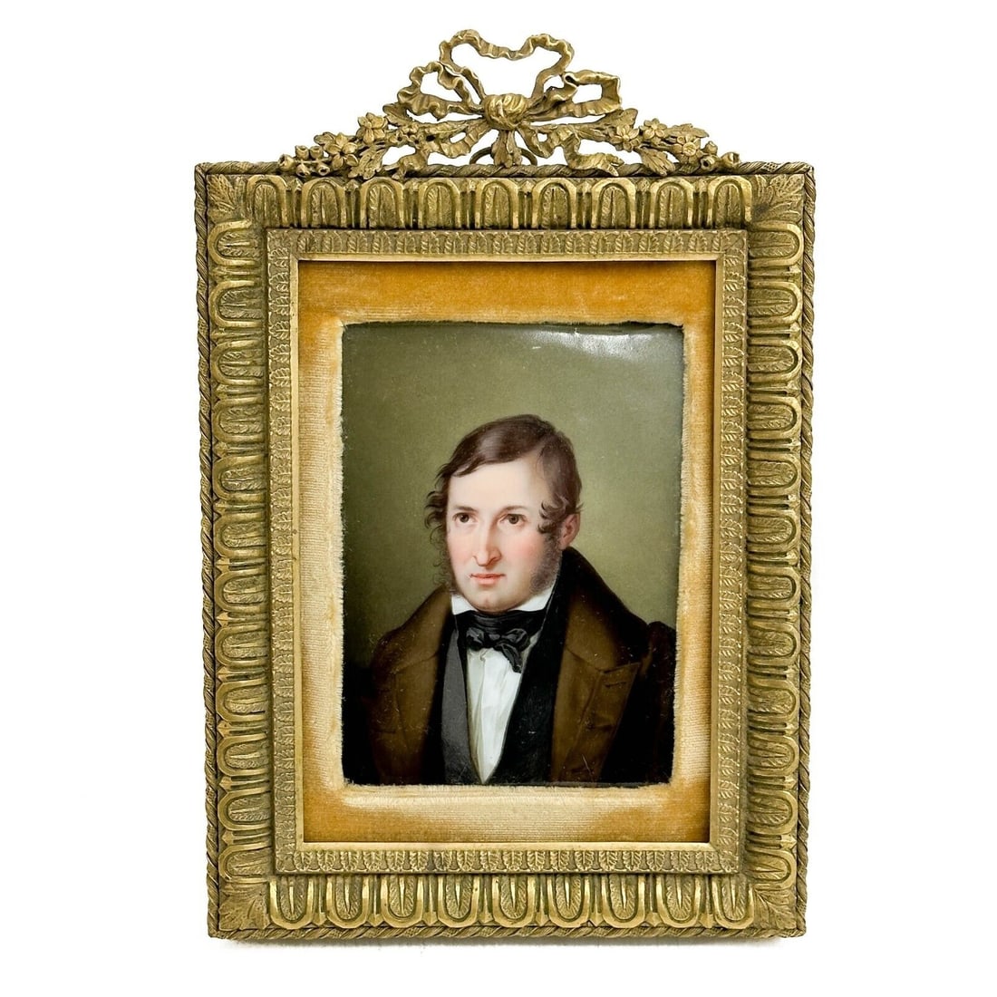 Meissen Germany Hand Painted Porcelain Portrait Plaque Framed circa 1760 (1 of 9)