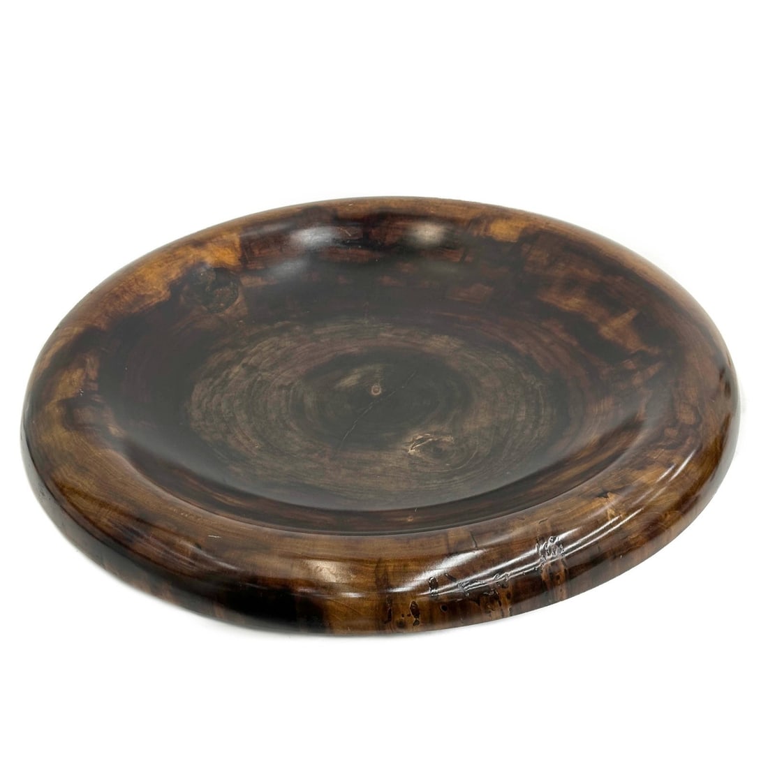 Early Ed Moulthrop Turned Figured Tulipwood Large Bowl Signed (1 of 9)