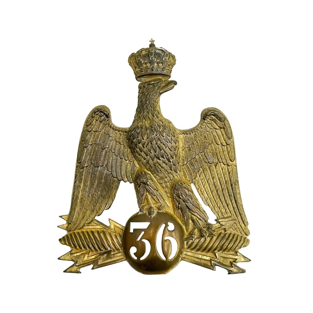 Napoleonic Eagle Officers Hat Shako Plate 36th Line Infantry Regiment 2nd Empire (1 of 7)