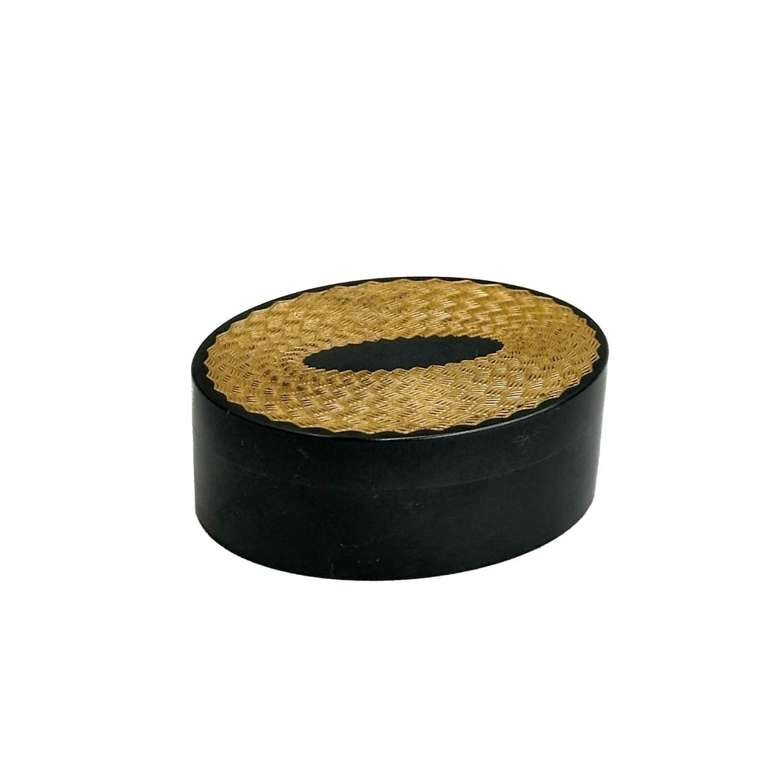 Dale Chase Gilt Black Metal Small Oval Box (1 of 6)