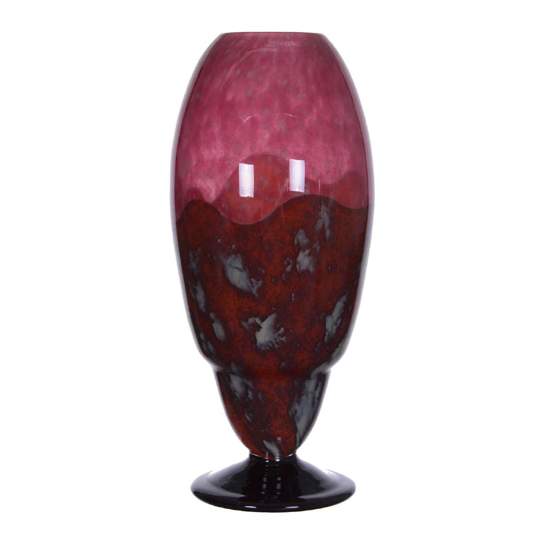 12.5" Signed Schneider French Art Glass Vase (1 of 4)