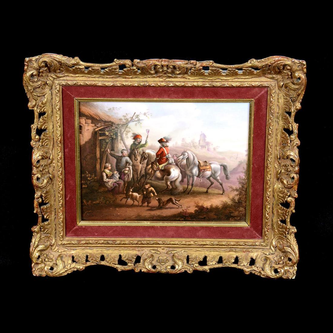 7.5" X 10" Marked KPM Porcelain Plaque (1 of 4)