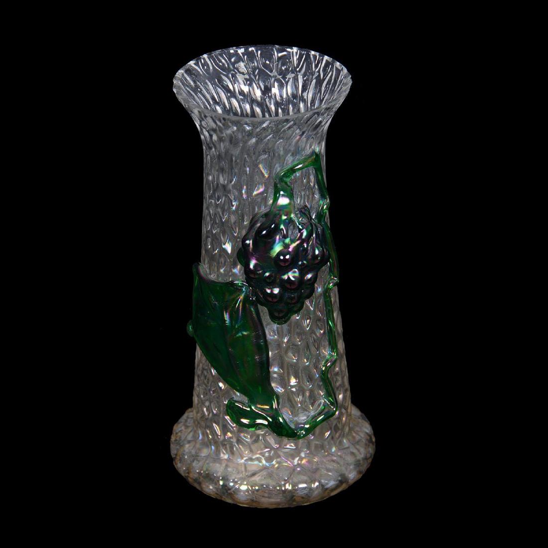 6.25" Unmarked Kralik Art Glass "Martele" Pattern Vase (1 of 2)
